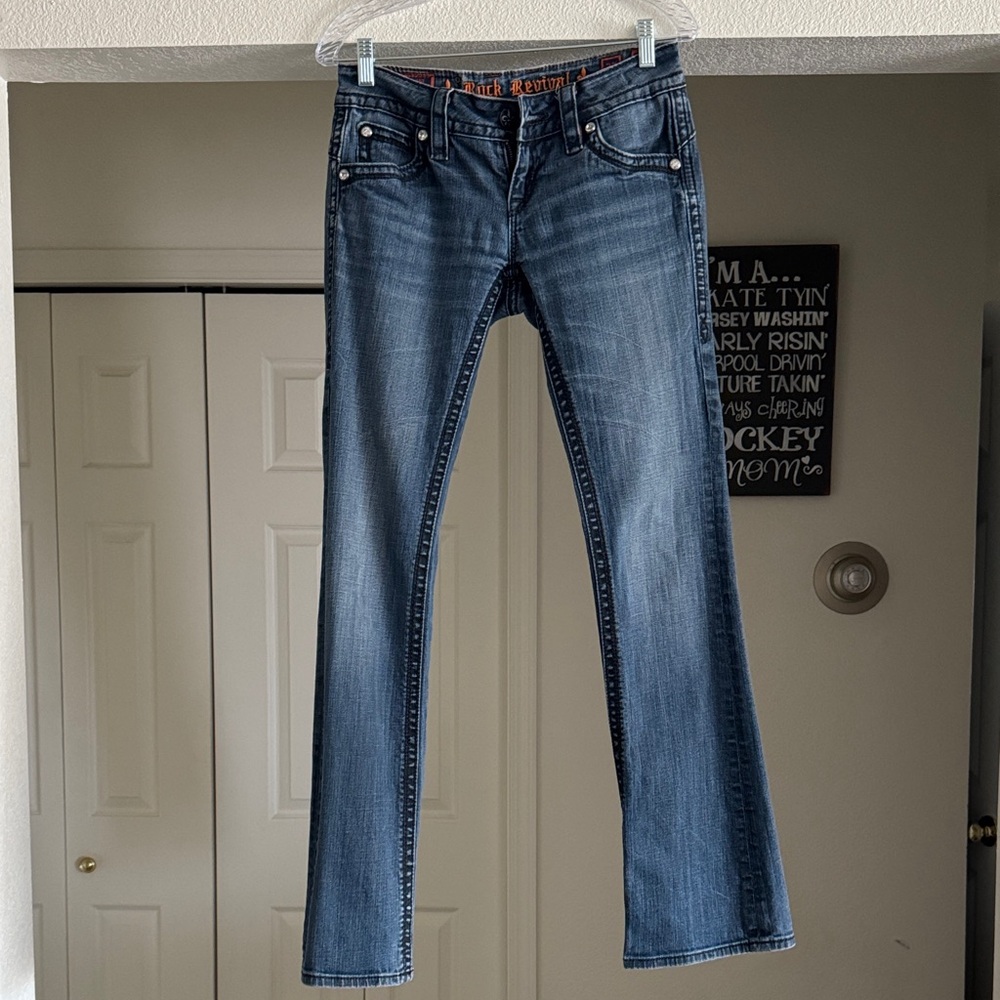 Rock Revival Women's Dark Blue Jeans Banquet Boot